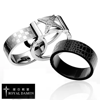【Royal Damon羅亞戴蒙】『美麗&動感』戒指 (大)13號