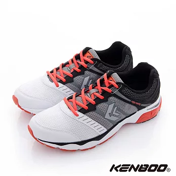 KENBOO(男)-大線條 網紋撞色透氣運動鞋9.5灰