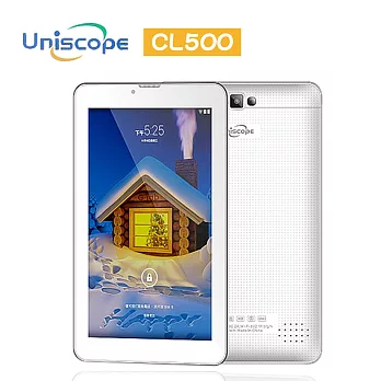 優思 Uniscope CL500 四核心7吋4G雙卡雙待通話平板※內附原廠側掀皮套+保護貼※白