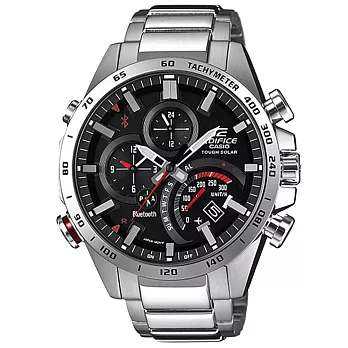 CASIO EDIFICE 光速音投時尚藍牙腕錶-EQB-501XD-1ADR