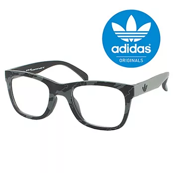 【adidas 愛迪達】三葉草LOGO愛迪達光學眼鏡-迷彩黑框(0040-143-070)
