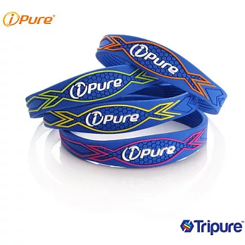 i-Pure 炫彩能量手環-土耳其藍系列橘藍-M