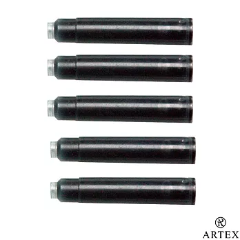 ARTEX鋼筆專用拋棄式卡水/墨水 5入 黑