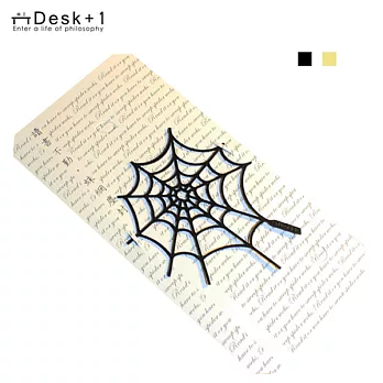 【Desk+1】蜘蛛網書籤兩件組(黑+金)