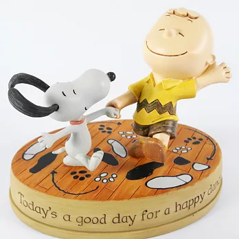 「Hallmark」史努比Snoopy-手工雕塑 快樂舞蹈