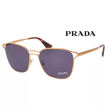 【PRADA太陽眼鏡】個性造型鏡框/金框深紫鏡面(PR54TS-7OE6O2)