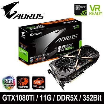 GIGABYTE技嘉 AORUS GTX1080Ti Xtreme Edition 11G 顯示卡