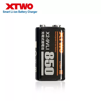 XTWO 高容量850型 9V鋰充電電池-1入