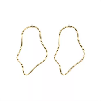 Snatch 變形蟲不規則耳環 - 金 / Amoeba Ｍelt Earrings - Gold