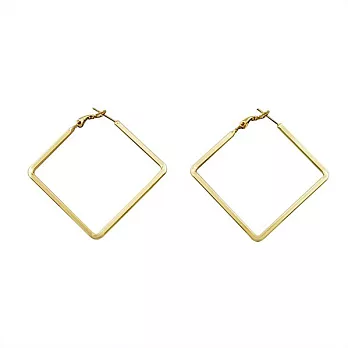 Snatch 四邊形耳環 - 金 / Quadrilateral Earrings - gold