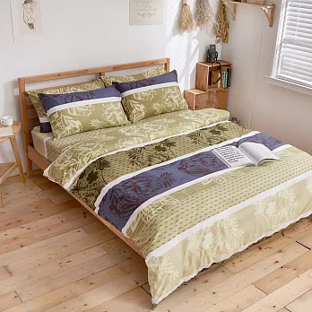 《幸福晨光》台灣製雲絲絨雙人加大床包三件組-梓檸莊園