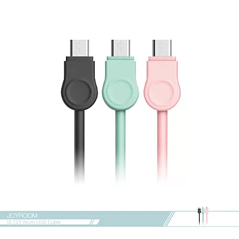 JOYROOM機樂堂 漾2.4A快充 Micro USB 100cm數據傳輸線(S-L122) 各廠牌適用 /電源連接線粉色