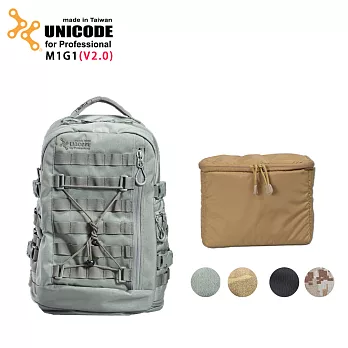 UNICODE M1G1 雙肩攝影背包套組(V2.0版)-內袋套組日耳曼灰