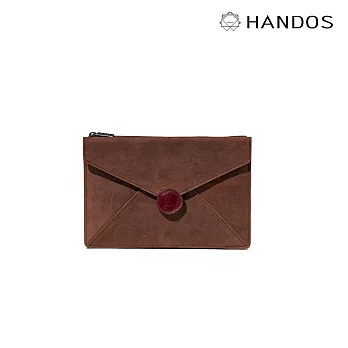 HANDOS｜Envelope 真皮信封手拿包 - 深咖