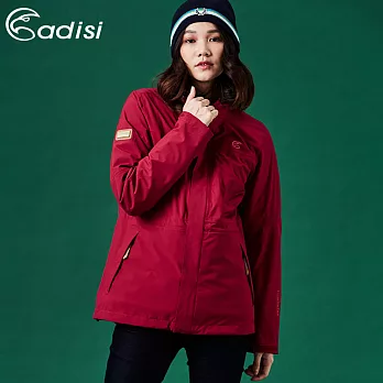 ADISI 女二件式防水透氣保暖外套(內件羽絨)AJ1721009 (S-2XL) / (兩件式、鴨絨 FP600、防風)S朱雀紅