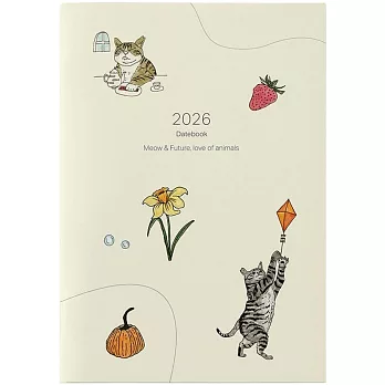 2026Datebook Meow & Future，love of animals貓咪公益年曆