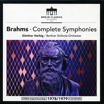 指揮家赫比希、柏林交響樂團、布拉姆斯：交響曲全集，以及荀白克、魯托斯拉夫斯基作品 (4CD)