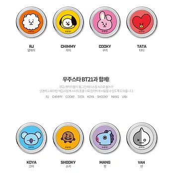 官方週邊商品 BT21 X GCASE FACE RING 手機扣環 [ RJ ] (韓國進口版)