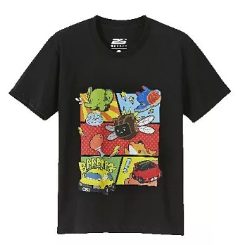 ［五月天 #5525] 我好想好想飛 瘋狂世界漫畫黑T XL