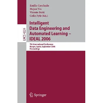 博客來-Intelligent Data Engineering and Automated Learning - IDEAL 2006 ...