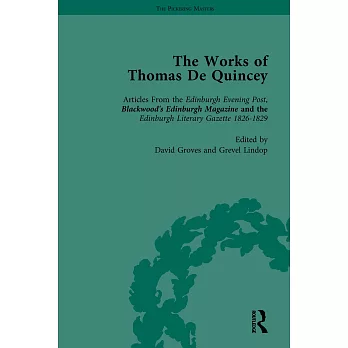 The Works of Thomas de Quincey, Part I