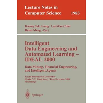 博客來-Intelligent Data Engineering and Automated Learning - Ideal 2000 ...