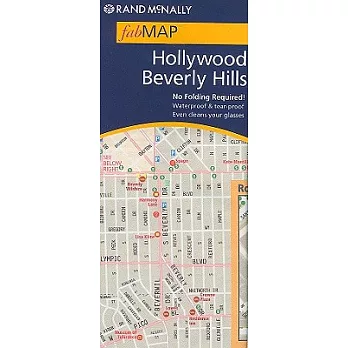 Rand McNally Fab Map Hollywood / Beverly Hills, California
