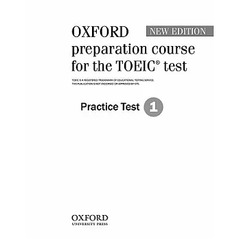 Oxford Preparation Course for the TOEIC Test: Practice Test 1