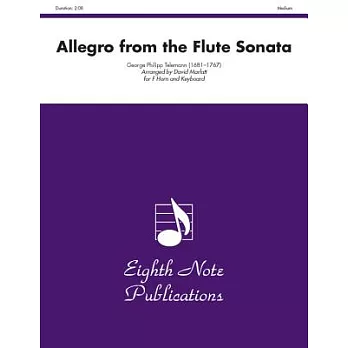 Allegro (From the Flute Sonata) for French Horn: Part(s)