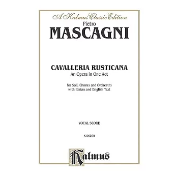 Cavalleria Rusticana: Italian, English Language Edition, Comb Bound Vocal Score