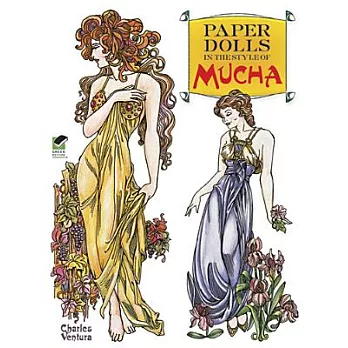 Paper Dolls in the Style of Mucha