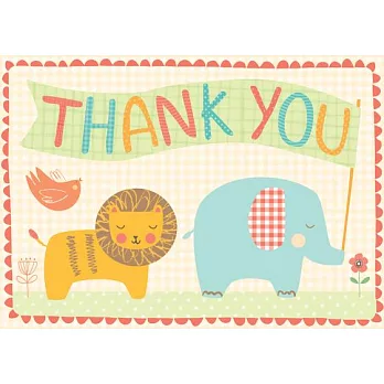 Playful Animals Parcel Thank You Notes