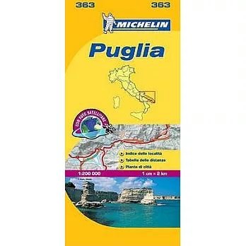 Michelin Map Italy: Puglia 363