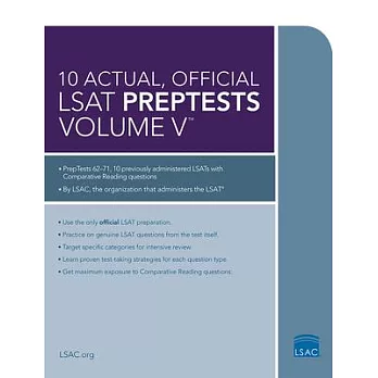 10 Actual, Official LSAT Preptests Volume V: (preptests 62-71)