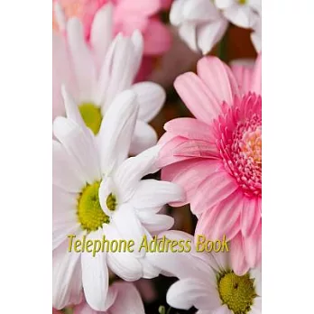 Telephone Address Book: Blank Telephone Address Book Floral Design