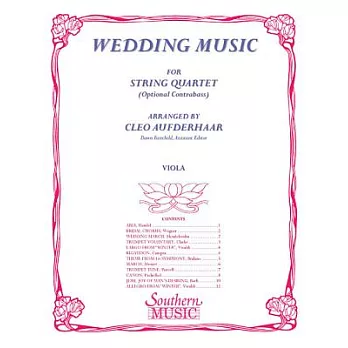 Wedding Music: For String Quartet Optional Contrabass, Viola