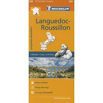 Michelin Regional Maps: France: Languedoc-Roussillon Map 526