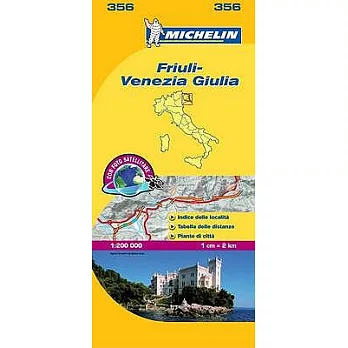 Michelin Map Italy: Friuli-Venezia Giulia 356