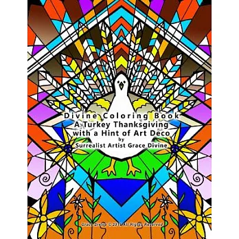 Divine Coloring Book: A Turkey Thanksgiving With a Hint of Art Deco