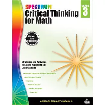 Spectrum Critical Thinking for Math, Grade 3