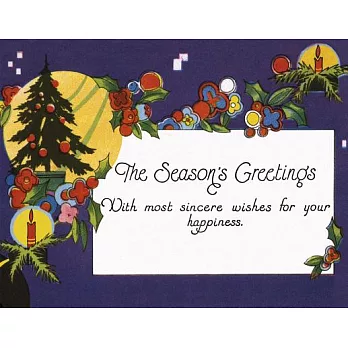 Art Deco Boxed Christmas Cards: Christmas Tree, Moon and Decorations