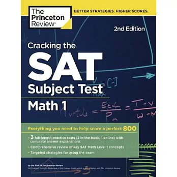 Cracking the SAT subject test in math 1 /
