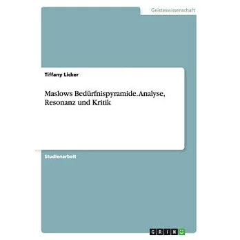 Maslows Bedürfnispyramide. Analyse, Resonanz und Kritik