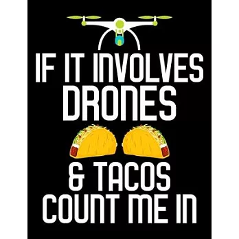 If It Involves Drones & Tacos Count Me In: If It Involves Drones & Tacos Count Me In Taco Drone Blank Sketchbook to Draw and Paint (110 Empty Pages, 8