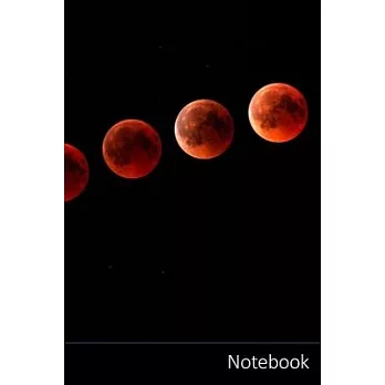 Notebook: 血液月、月、夜、満月 ノートブ|