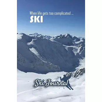 Ski Journal: Ski lined notebook - gifts for a skiier - skiing books for kids, men or woman who loves ski- composition notebook -111