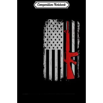 博客來-Composition Notebook: AR 15 American Flag - Gun Enthusiast 2nd ...