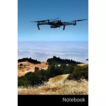 Notebook: Avión No Tripulado, Volando, Atardecer, Amanecer Cuaderno / Diario / Libro de escritura / Notas - 6 x 9 pulgadas (15.2