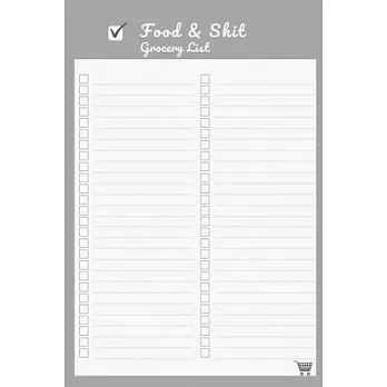 Food & Shit Grocery List: Funny Stocking Stuffers for College Students Women Men Christmas Gift Presents Fillers