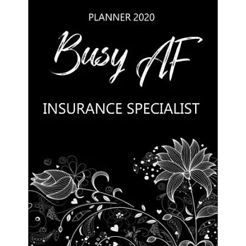 博客來-Busy AF Planner 2020 - Insurance Specialist: Monthly Spread ...